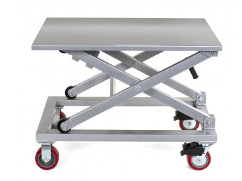 What is the table top size for the Hotronix Equipment Cart?