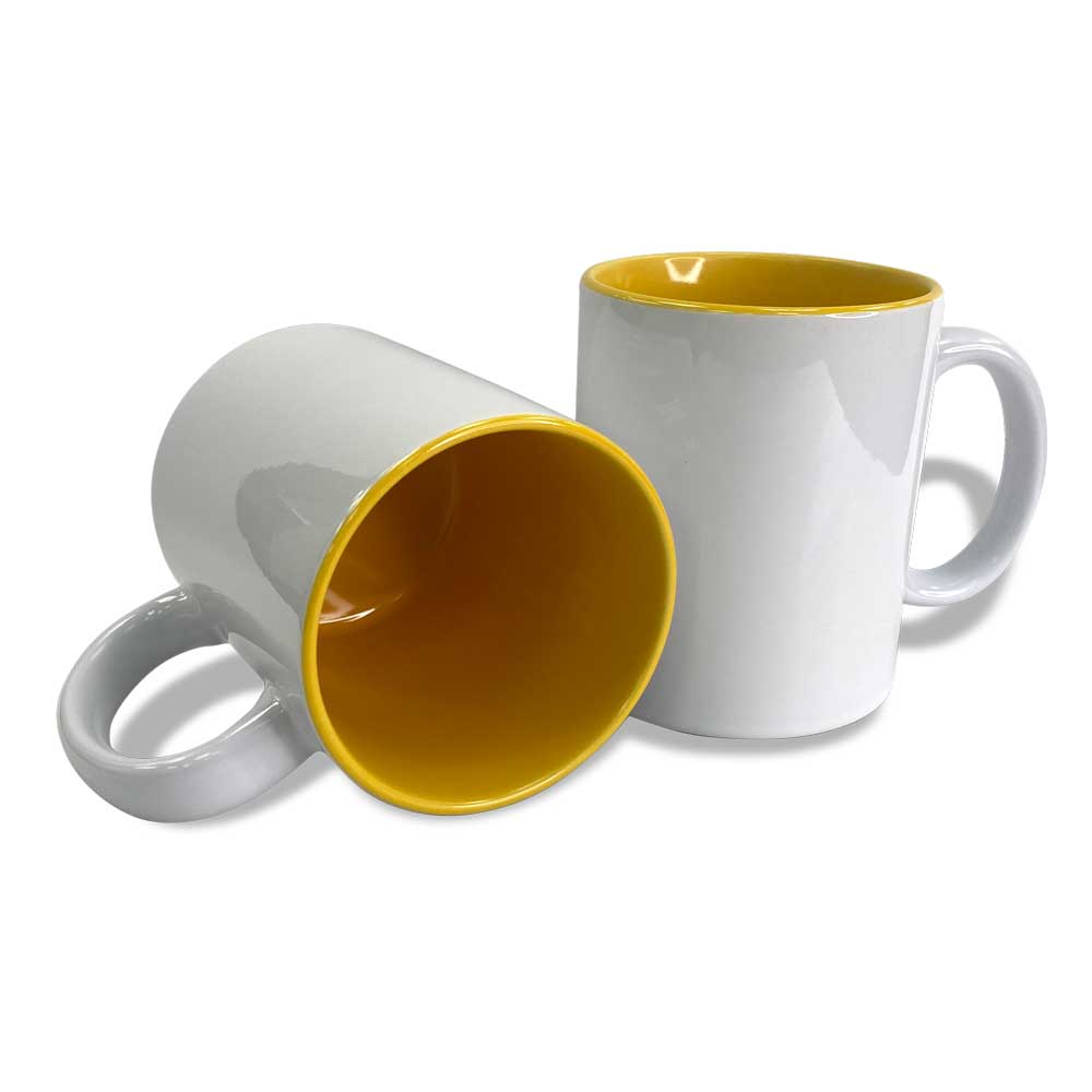 11oz Yellow Two Tone Ceramic Sublimation Coffee Mug Questions & Answers