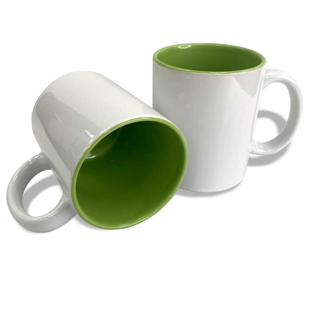 11oz Light Green Two Tone Ceramic Sublimation Coffee Mug Questions & Answers